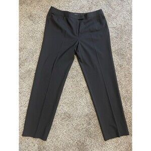 Lafayette 148 Women’s Black Straight Leg Pants Career Slacks Size 12 Front Close